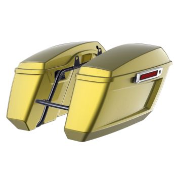 Eagle Eye Yellow Holeshot Performance Saddlebag Kit Chrome Latch For M8 Low Rider S/ ST