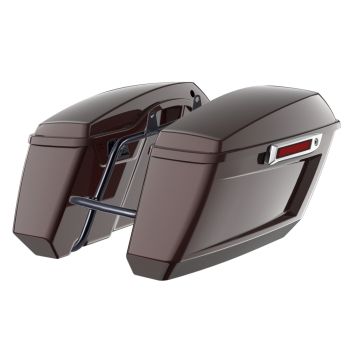 Twisted Cherry Holeshot Performance Saddlebag Kit Chrome Latch For M8 Low Rider S/ ST