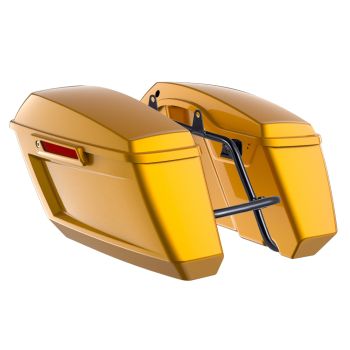 Prospect Gold Holeshot Performance Saddlebag Kit Color Matched Latch For M8 Low Rider S/ ST