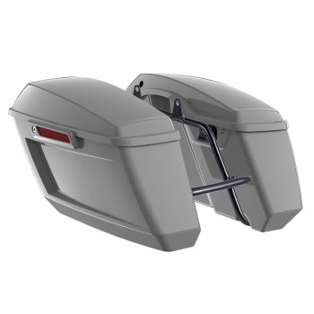 Billiard Gray Holeshot Performance Saddlebag Kit Color Matched Latch For M8 Low Rider S/ ST