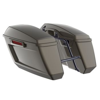 River Rock Gray Holeshot Performance Saddlebag Kit Color Matched Latch For M8 Low Rider S/ ST