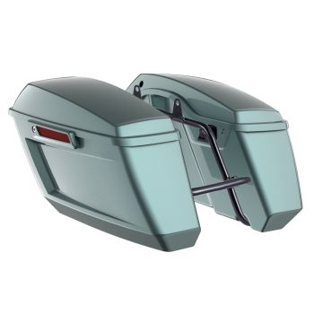 Silver Pine Holeshot Performance Saddlebag Kit Color Matched Latch For M8 Low Rider S/ ST