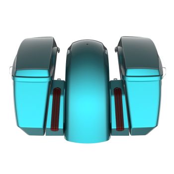Teal Thunder/Vivid Black Holeshot Chopped Bagger Kit for '23-24 Harley Touring CVO & 2024 Street Glide Raod Glide