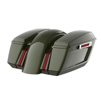 Olive Steel Metallic/Vivid Black Holeshot Chopped Bagger Kit for '23-24 Harley Touring CVO & 2024 Street Glide Raod Glide