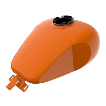Baja Orange HOLESHOT performance bagger style tank for '09-'23 Harley Tourings