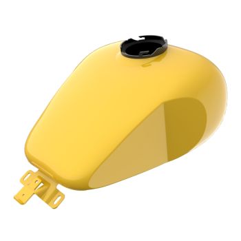Chrome Yellow HOLESHOT performance bagger style tank for '09-'23 Harley Tourings