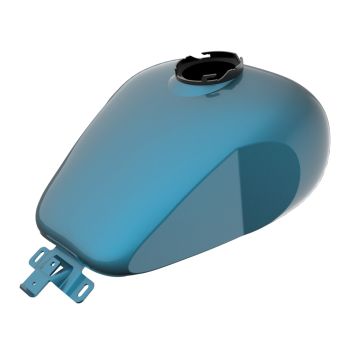 Tahitian Teal HOLESHOT performance bagger style tank for '09-'23 Harley Tourings