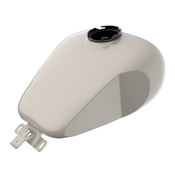 White Sand Pearl HOLESHOT performance bagger style tank for '09-'23 Harley Tourings
