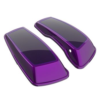 Purple Fire and Blackberry Smoke STANDARD NORMAL SADDLEBAG LIDS FOR HARLEY DAVIDSON TOURING 2014+
