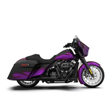 Hard Candy Mystic Purple Flake Fire Ranger FULL BODY COLOR SWAP BUNDLE FOR HARLEY DAVIDSON 2014+ STREET GLIDE