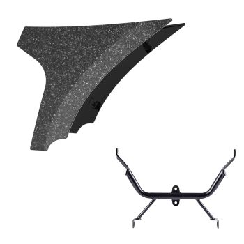 Raven Metallic Side Spoiler Panel Fairings with Support Bracket for '23.5-'25 Harley Road Glide 