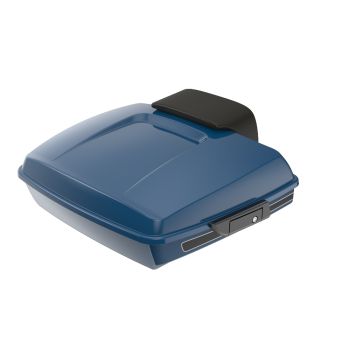 Reef Blue and Vivid Black RUSHMORE RAZOR TOUR PACK PAD FOR '97-'23 HARLEY TOURING / SOFTAIL