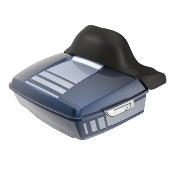 Ridgeline Midnight Blue and Barrcuda Siver Tour Pack with Chrome Latch Hardware