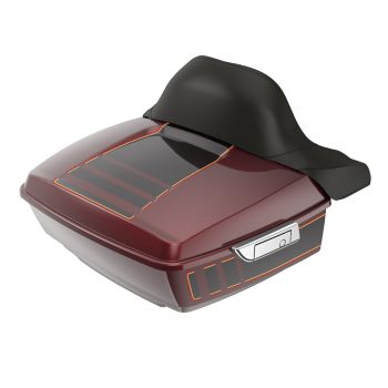 Ridgeline Mysterious Red Sunglo and Blackened Cayenne Tour Pack with Chrome Latch Hardware