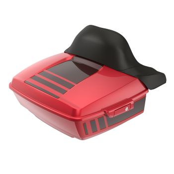 Advanblack Ridgeline King Rear Tour Trunk Pack For '97-'25 Harley Touring 