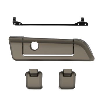 River Rock Gray Hinges & Latch kit  For Harley Razor Chopped King Tour Pak