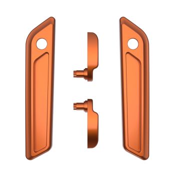 Scorched Orange Saddlebag Lid Lever & Latch Cover Set Kit For 2014+ Harley Touring