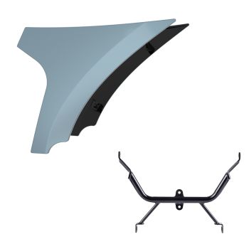 Sharskin Blue Side Spoiler Panel Fairings with Support Bracket for '23.5-'25 Harley Road Glide 