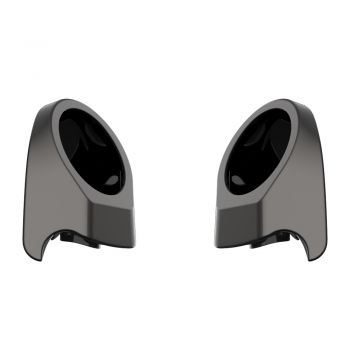 Silver Flux 6.5 Inch Speaker Pods for Advanblack & Harley King Tour Pak