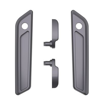 Smoke Gray Saddlebag Lid Lever & Latch Cover Set Kit For 2014+ Harley Touring