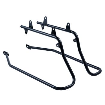 Black Hard Saddlebags Conversion Brackets for '94-'17 Softail Heritage, Deluxe, Fatboy, Springer