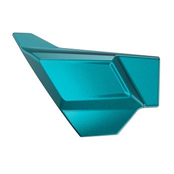 Advanblack Teal Thunder Holeshot 2.0 Side Cover for '23.5-Up Harley Touring | One-Piece Design