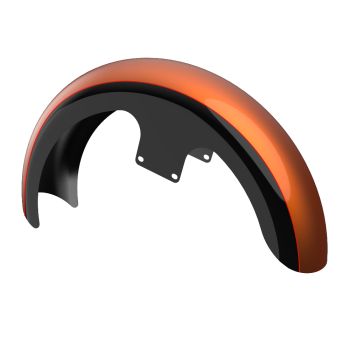 Amber Whiskey and Vivid Black 21" REVEAL WRAPPER HUGGER FRONT FENDER FOR '09-'23 HARLEY TOURING