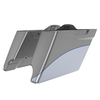 Charcoal Pearl and Brilliant Silver 4.5'' STRETCHED SADDLEBAG BOTTOMS FOR HARLEY DAVIDSON 2014+ TOURING