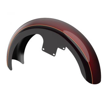 Mysterious Red Sunglo and Blackened Cayenne 21" REVEAL WRAPPER HUGGER FRONT FENDER FOR '09-'23 HARLEY TOURING