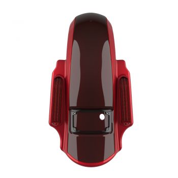 Wicked Red and Twisted Cherry DOMINATOR STRETCHED REAR FENDER FOR 2014+ HARLEY DAVIDSON TOURING