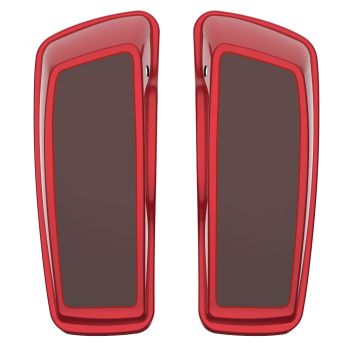 Wicked Red and Twisted Cherry STANDARD NORMAL SADDLEBAG LIDS FOR HARLEY DAVIDSON TOURING 2014+
