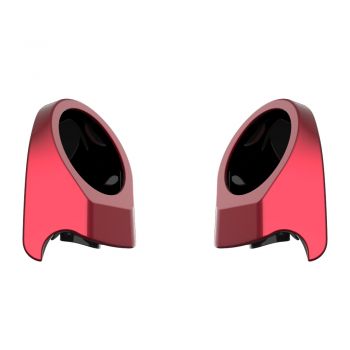 Velocity Red Sunglo 6.5 Inch Speaker Pods for Advanblack & Harley King Tour Pak