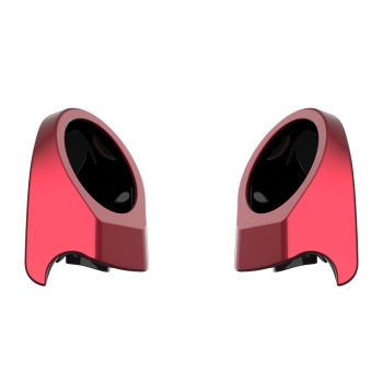 Velocity Red Sunglo 6.5 Inch Speaker Pods for Advanblack & Harley King Tour Pak