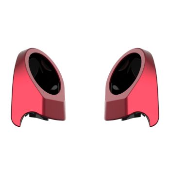 Velocity Red Sunglo 6.5 Inch Speaker Pods for Advanblack & Harley King Tour Pak