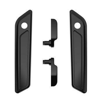 Black Hole Saddlebag Lid Lever & Latch Cover Set Kit For 2014+ Harley Touring