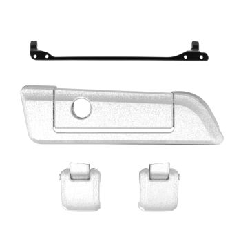 White Hot Pearl Hinges & Latch kit  For Harley Razor Chopped King Rear Tour Trunk Pack