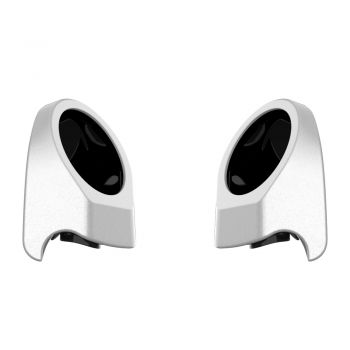 White Hot Pearl 6.5 Inch Speaker Pods for Advanblack & Harley King Tour Pak