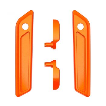 Wicked Orange Pearl Saddlebag Lid Lever & Latch Cover Set Kit For 2014+ Harley Touring