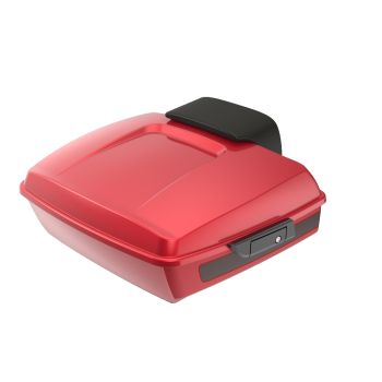 Wicked Red and Twisted Cherry RUSHMORE Chopped TOUR PACK PAD FOR '97-'23 HARLEY TOURING / SOFTAIL
