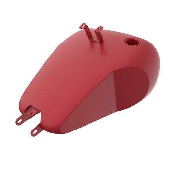 Wicked Red Denim HOLESHOT performance bagger style tank for '20-'22 Low Rider S