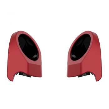 Wicked Red Denim 6.5 Inch Speaker Pods for Advanblack & Harley King Tour Pak