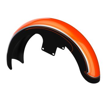 Wicked Orange Pearl 19" Reveal Wrapper Hugger Front Fender For ''86-''21 Harley Touring Models 