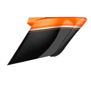 Wicked Orange Pearl ABS CVO Style Stretched Extended Side Cover Panel for 2014+ Harley Davidson Touring
