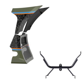 Daybrake Carbon Fiber Fairing Spoiler Kit with Support Bracket for '23.5-'26 Harley Road Glide 