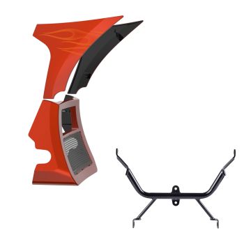 Whiskey Firestorm Spoiler Fairings Kit with Support Bracket for '23.5-'25 Harley Road Glide 