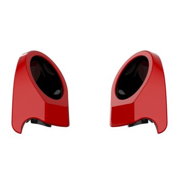 Rally Red 6.5 Inch Speaker Pods for Advanblack & Harley King Rear Tour Trunk Pack