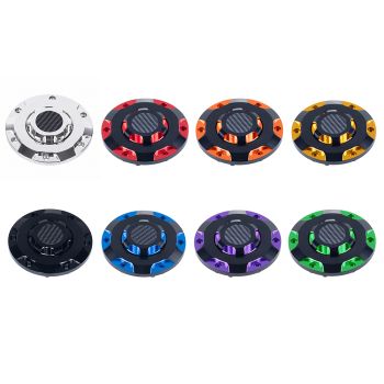 Axion Billet Aluminum Gas Cap with Carbon Fiber Plate for Harley Touring (2023.5 & Later)