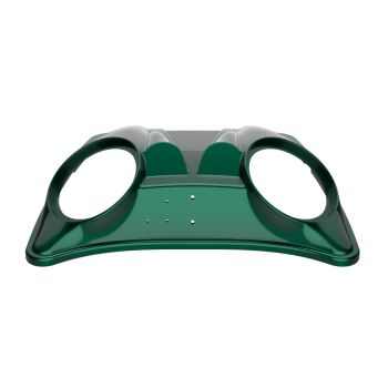 Alpine Green Dual 8'' Speaker Lids for Advanblack / OEM Harley Rushmore style Razor, Chopped & King Rear Tour Trunk Pack