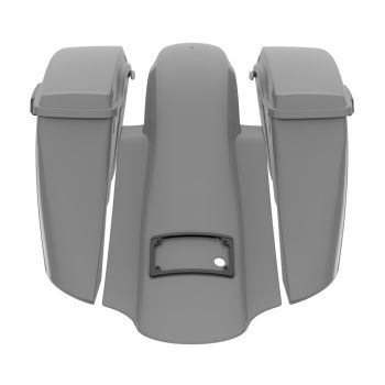 Dark Billiard Gray Bagger Boss Down and Out Bagger Kit Black Latch For '23-'25 Harley CVO & '24-'25 Street Glide Road Glide