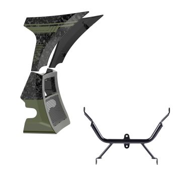 Furia Carbon Fiber Fairing Spoiler Kit with Support Bracket for '23.5-'26 Harley Road Glide 